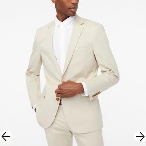JCrew Suit in Flex Chino, Sandy Dune color